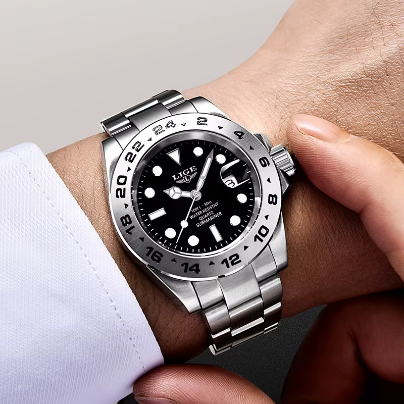 Montre Homme LIGE Tendance : Montre Sportive de Luxe pour Hommes