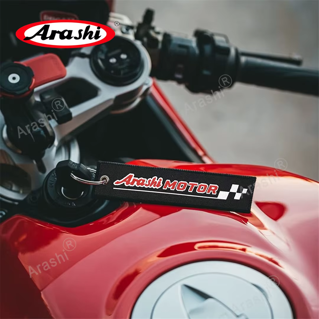Arashi Logo porte-clés moto voiture porte-clés Double face étiquette mode porte-clés pour hommes cavalier cadeau moto accessoires