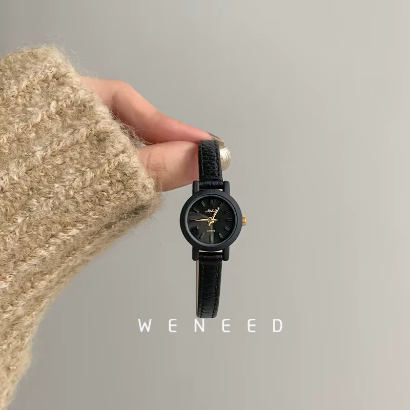 Montre-bracelet à quartz arc-en-ciel ultra fine pour femme