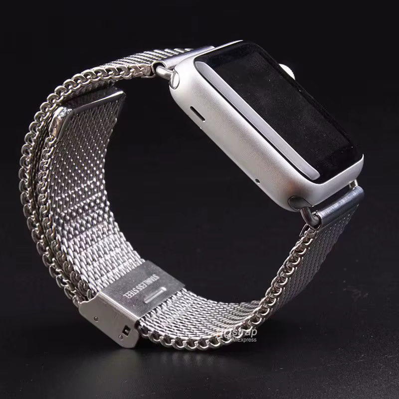 Bracelet milanais 1.0mm pour Apple Watch 49mm 45mm 44mm 41mm 40mm 38mm 42mm