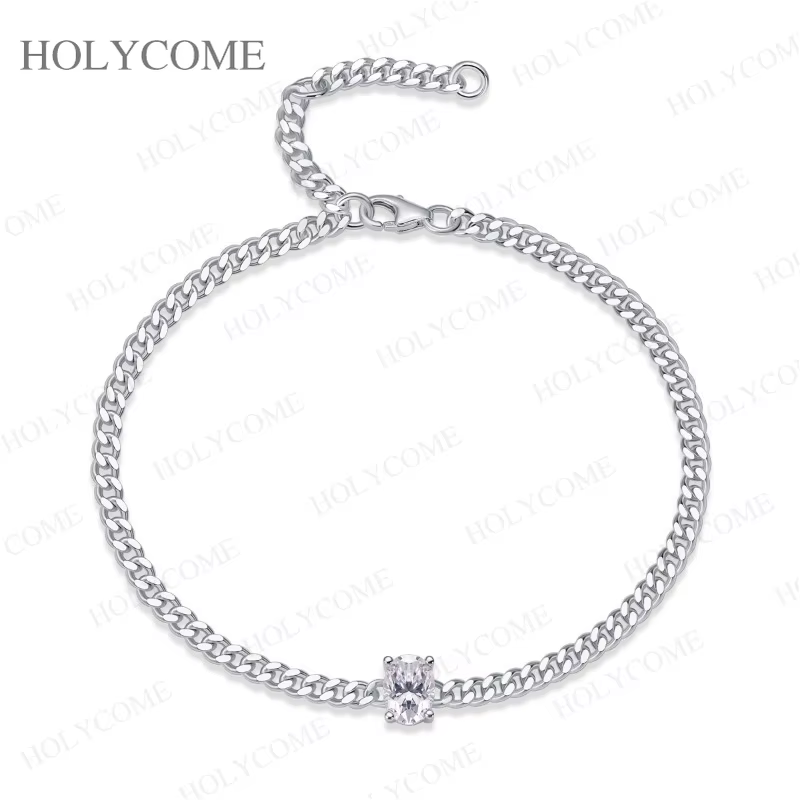 Bracelet tennis en moissanite certifiée GRA, argent sterling 925, couleur D, VVS1, réglable, bracelet de luxe, cadeau d'anniversaire pour elle