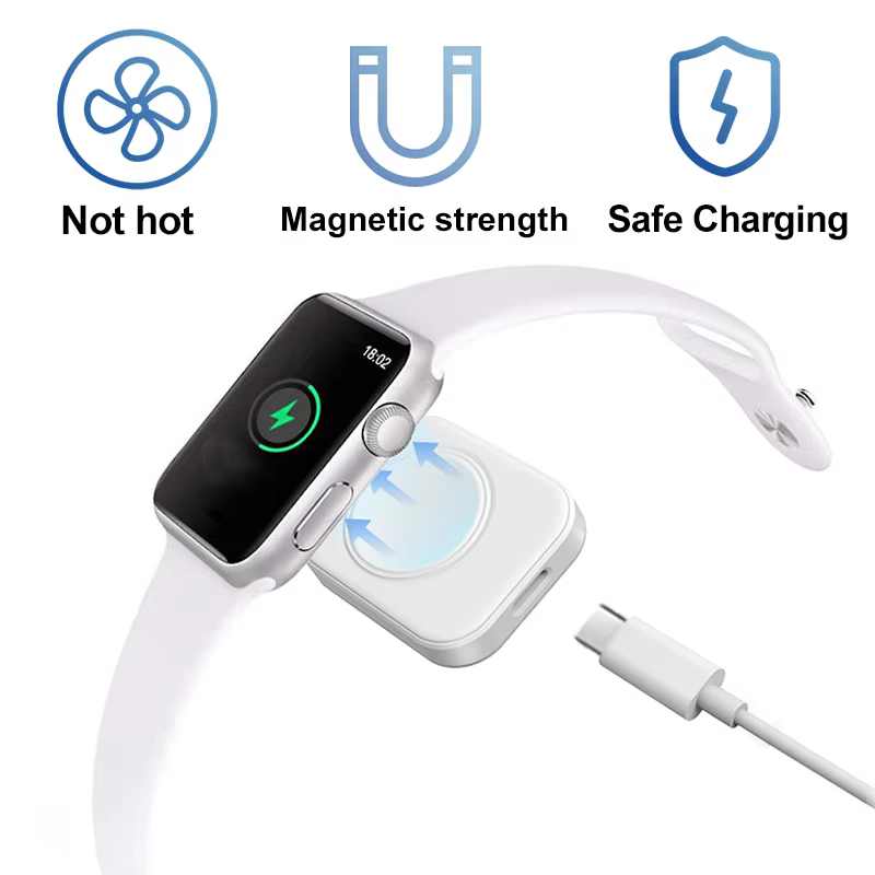 Chargeur magnétique rapide pour Apple Watch Series 10 9 8 7 6 5 SE Type C 8 broches