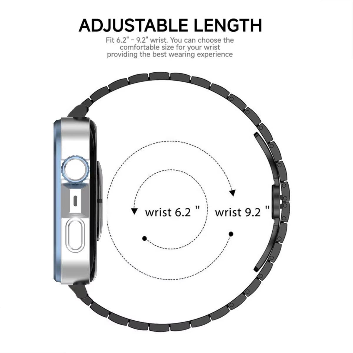 Bracelet en acier inoxydable pour montre Huawei Fit 5/5 Pro