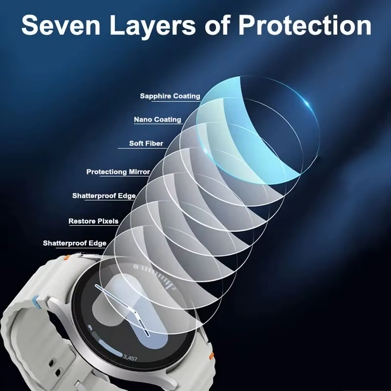 Verre trempé pour montre intelligente Film de protection d'écran 40mm 39mm 38mm 37mm 36mm 35mm 33mm 42mm 30mm-46mm