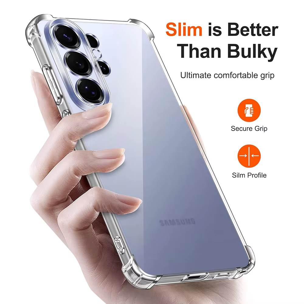 Coque en silicone antichoc S26ultra pour Samsung Galaxy S26 Ultra S26+ Plus, coque transparente souple avec airbag pour Samsung S26, modèle 2026
