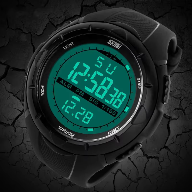 SKMEI 1025 hommes montres militaires réveil résistant aux chocs étanche montre numérique reloj hombre mode Simple montre de Sport