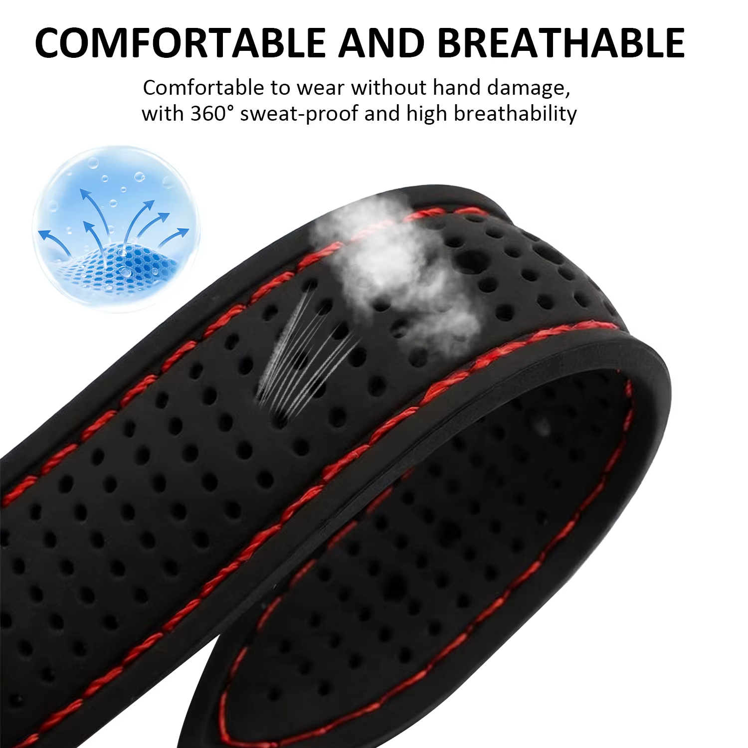Bracelet de montre en caoutchouc de Silicone souple