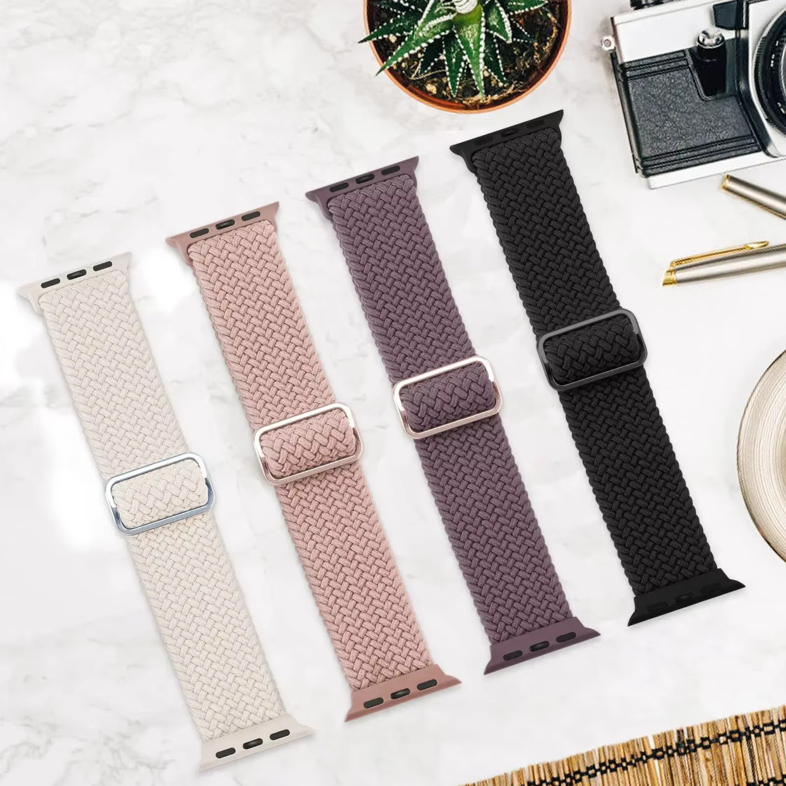 Boucle Solo tressée pour Apple watch Ultra band 40mm 44mm 41mm 38mm 49mm 45mm bracelet en Nylon élastique iWatch série 9 8 7 3 se