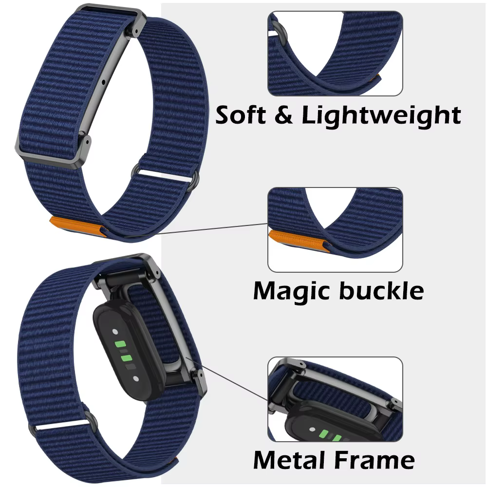 Bracelet de montre sport en nylon tressé pour Google Fitbit Air