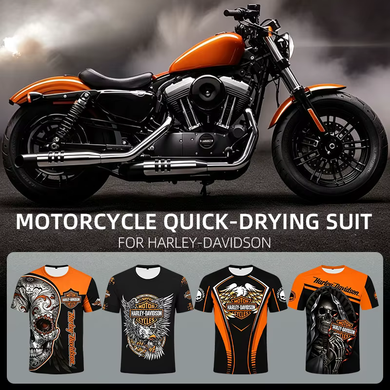Nouveau T-shirt Harley Davidson en coton imprimé, mode, manches courtes, respirant, pour le bodybuilding, hauts Harley