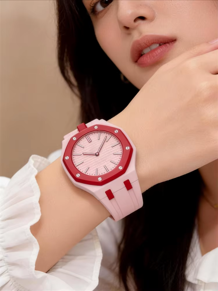 Bracelet de montre en TPU + lunette en céramique pour Swatch x AP Royal Pop