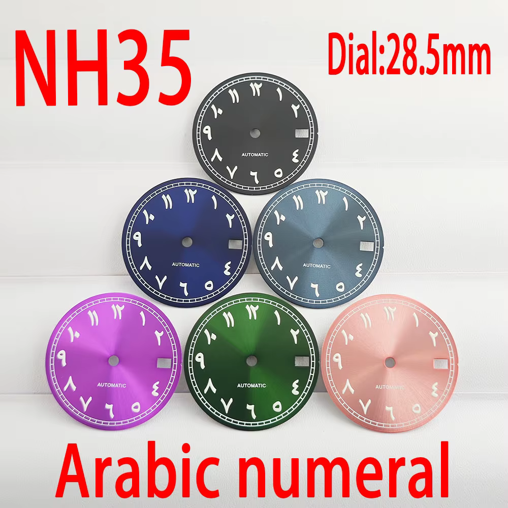 Montre pour hommes, cadran numérique arabe NH35