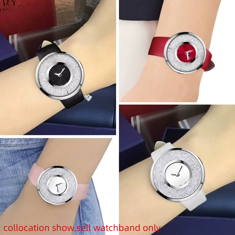 Bracelet de montre en cuir de vachette souple pour femme
