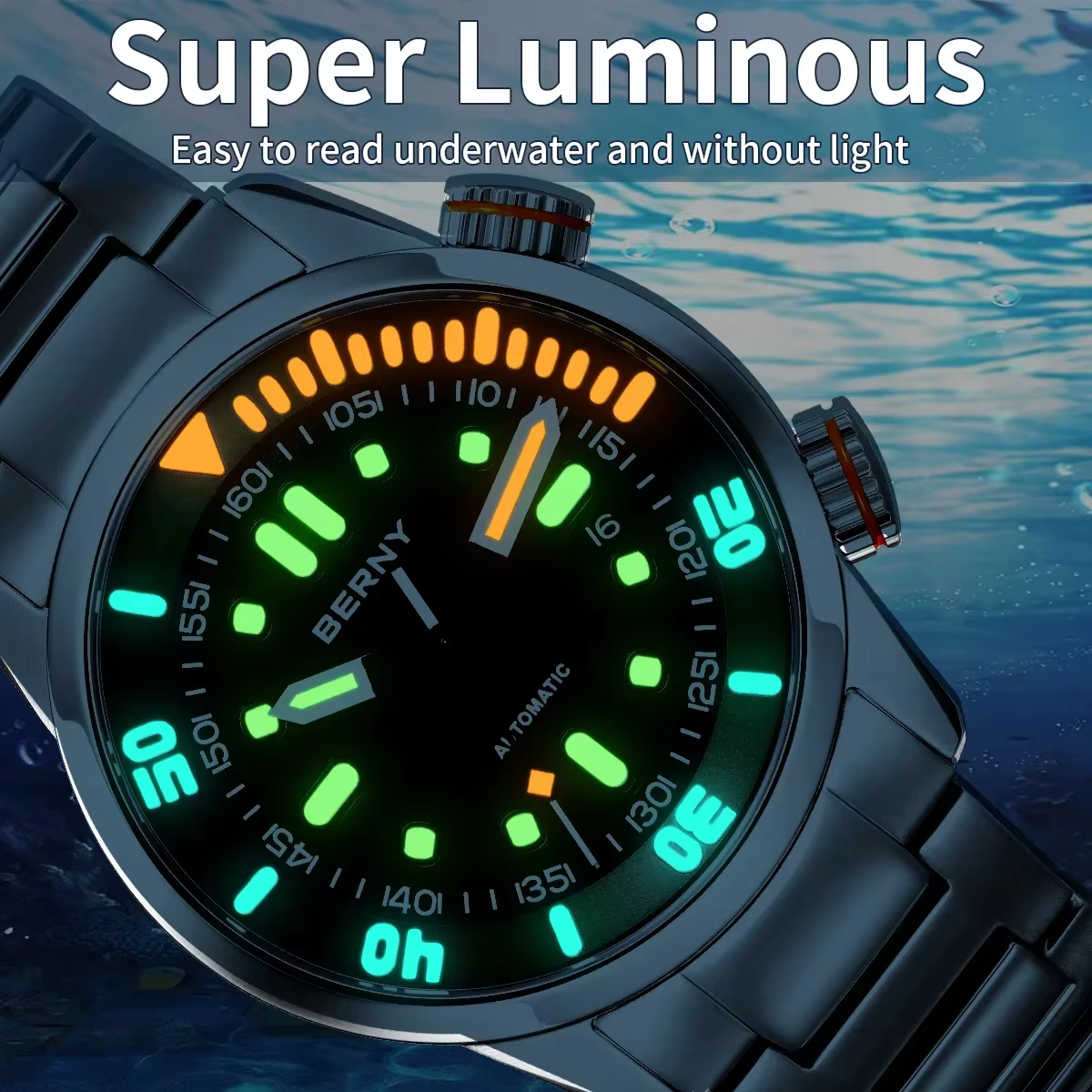 Montre de plongée automatique BERNY pour hommes