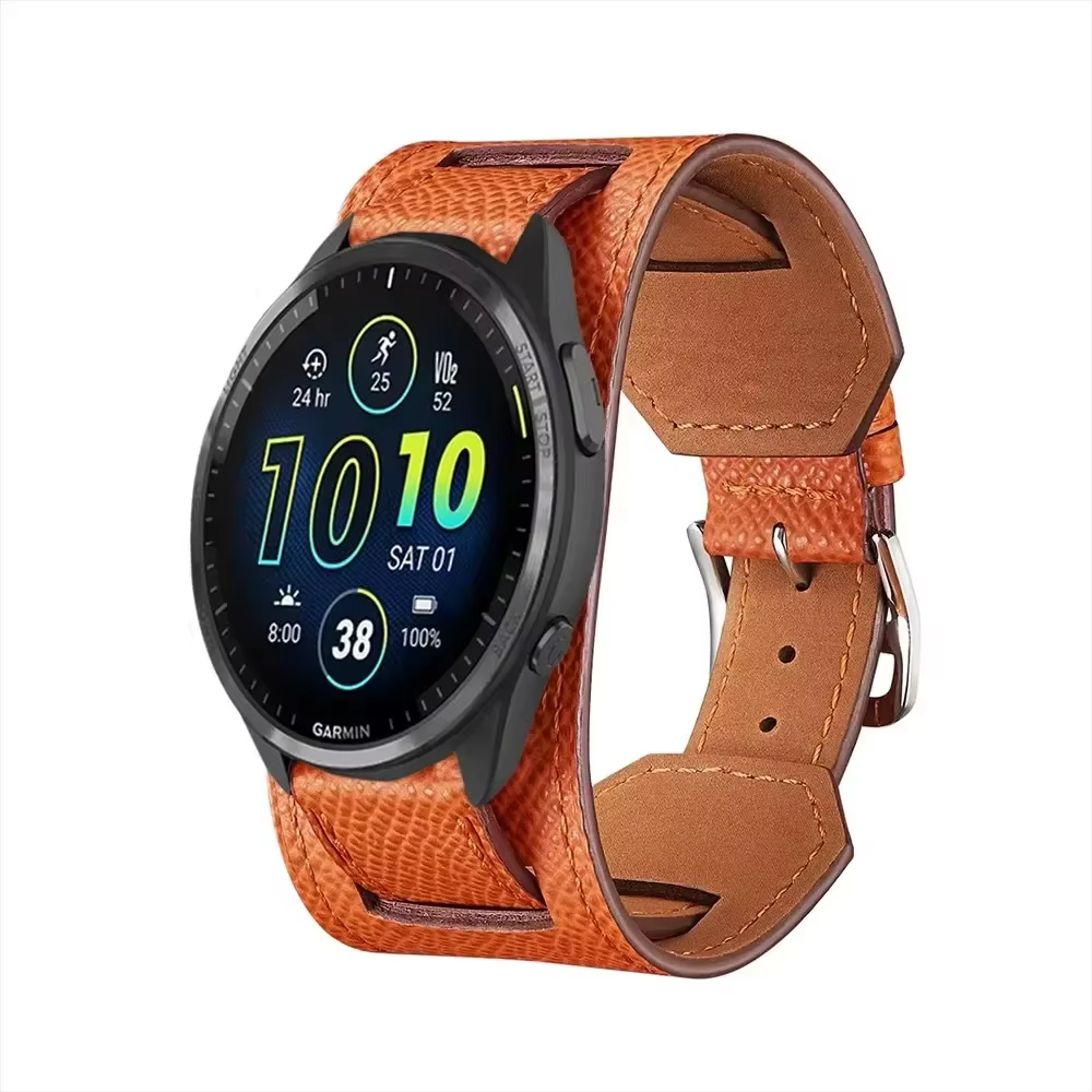 22/20mm Bracelet en cuir Premium Garmin Forerunner 265 165 55 965 970 570 Bracelet Correa Garmin Venu 3 Active 6 5 Move Trend Band