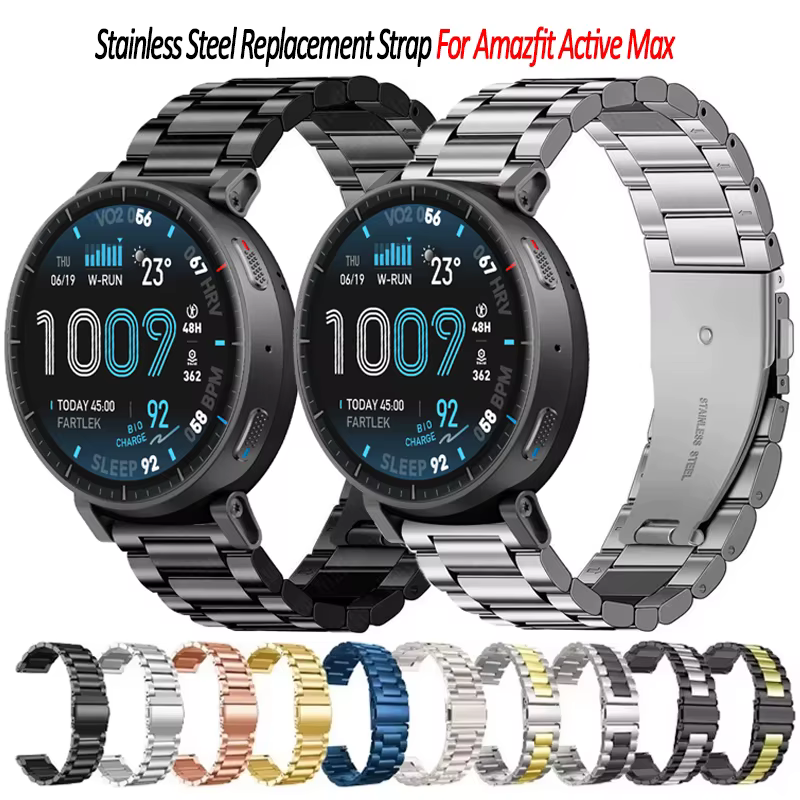 Bracelet en acier inoxydable de 22mm pour Amazfit Active Max