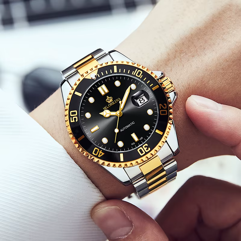 Montres-bracelets mécaniques étanches pour hommes
