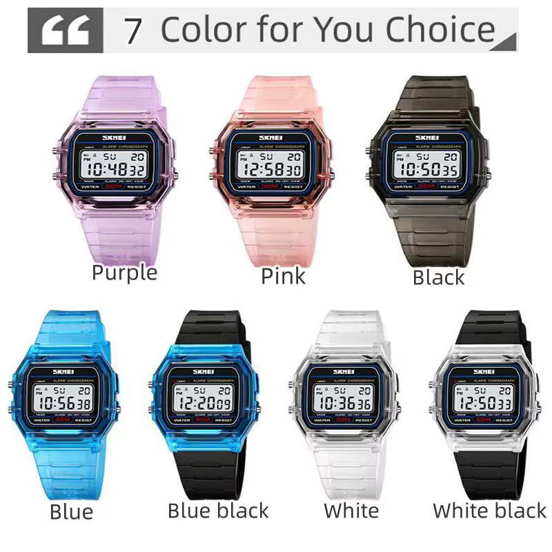 Skmei-Montres numériques étanches pour femmes