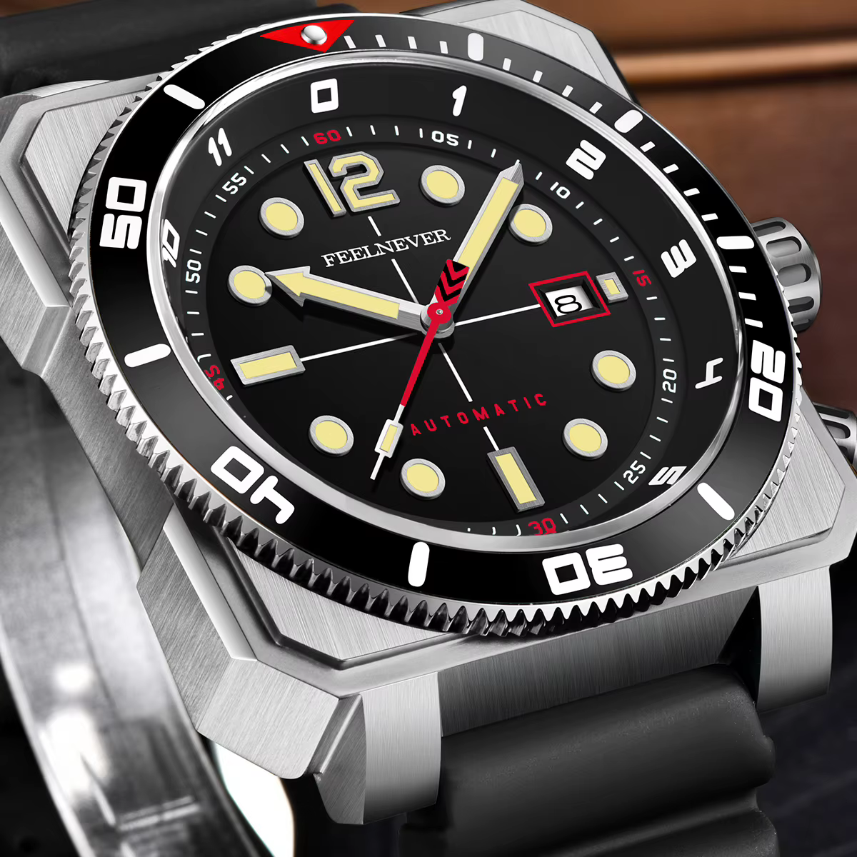 Montre de plongée automatique FeelNever 8215 pour homme