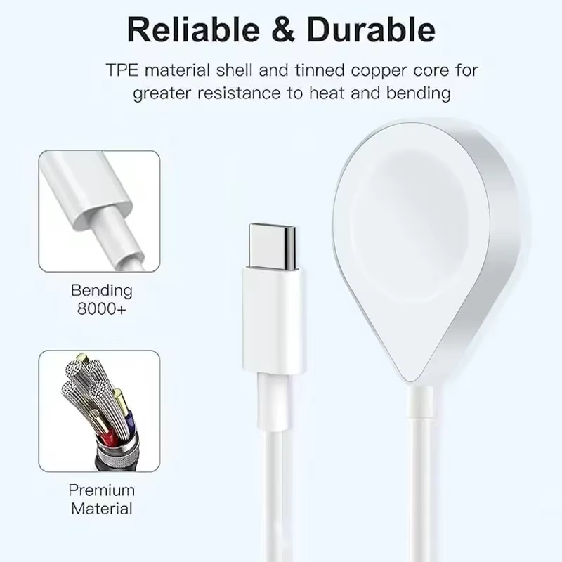 Câble USB C 3 en 2 pour Apple Watch