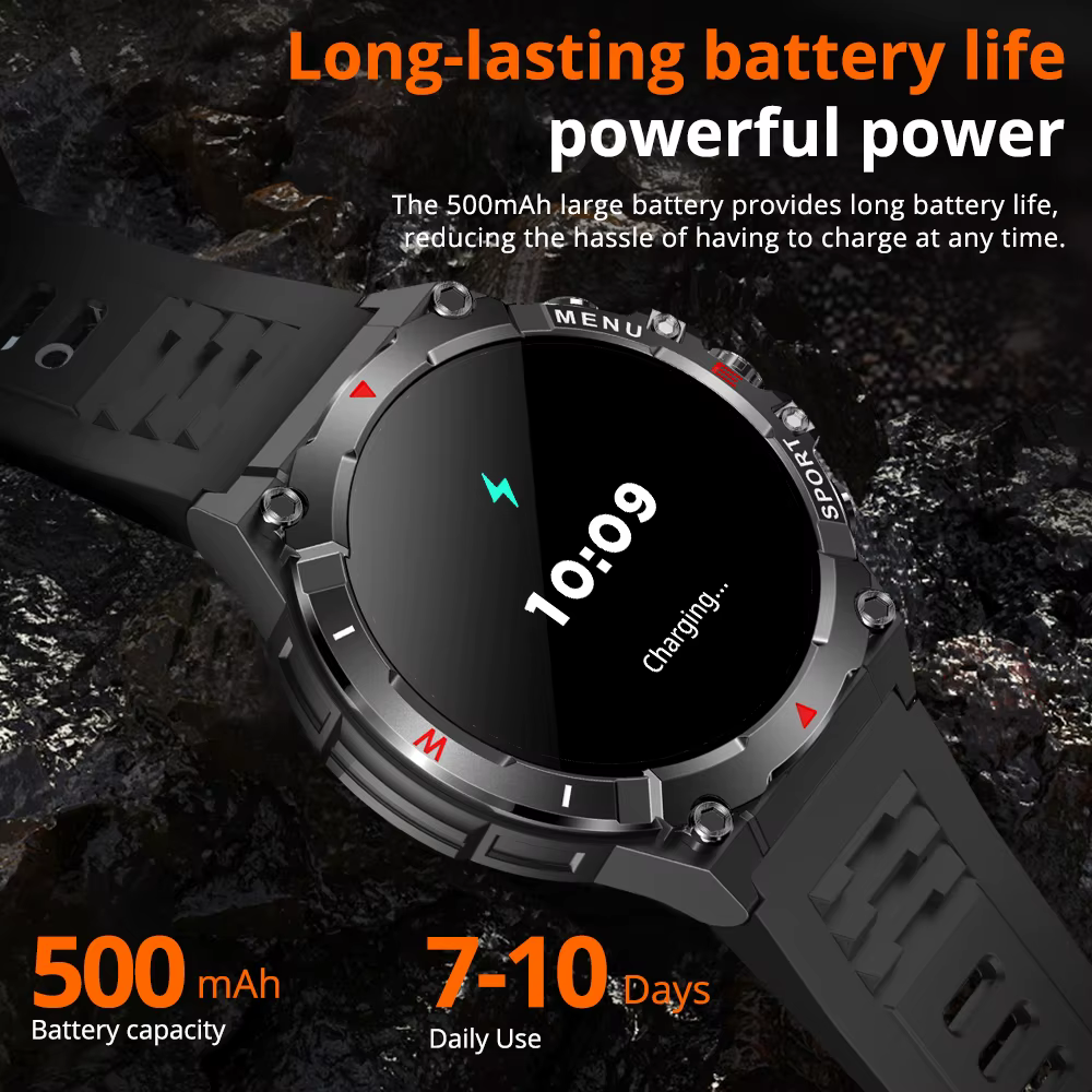 2025 COLMI V76 GPS Smartwatch 1.43 "Ultra AMOLED affichage boussole intégrée altimètre Bluetooth appel montre intelligente 500mAh batterie