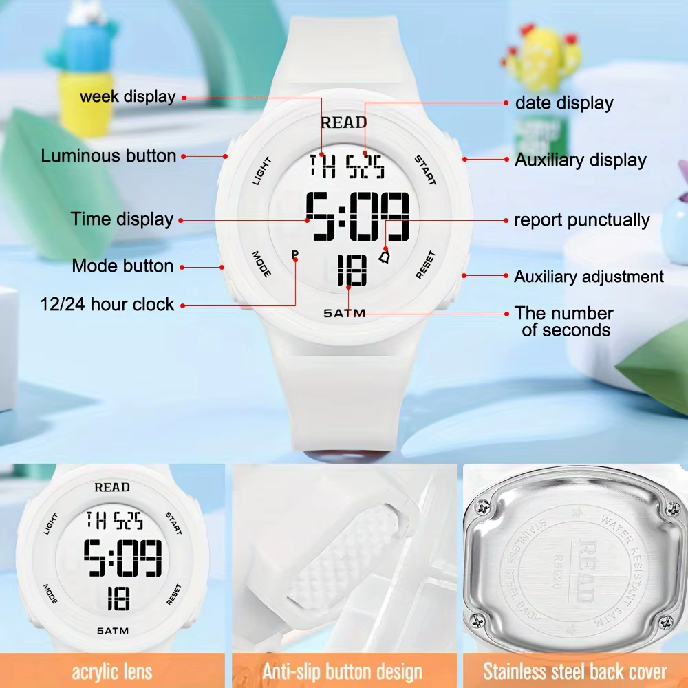 Montres pour femmes, montre de mode avec affichage de définition LED haute résolution