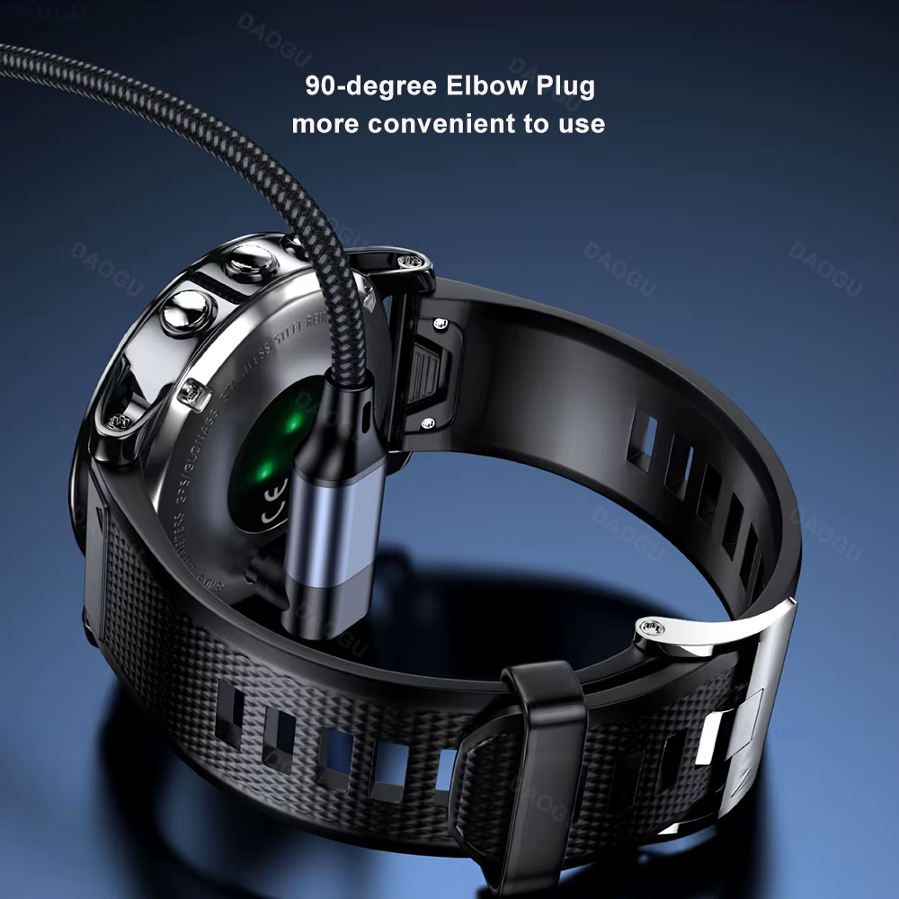 Câble de charge USB A Type C 2 en 1 pour montre Garmin Fenix 6 6s 6x Baro Venu 2 2S Plus 3s