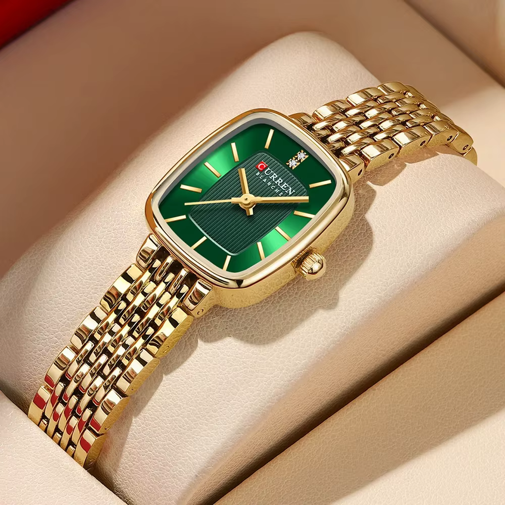 CURRN 9093 montre à Quartz pour femmes mode loisirs diamant Simple or argenté bande d'acier montre-bracelet pour dames horloge cadeau