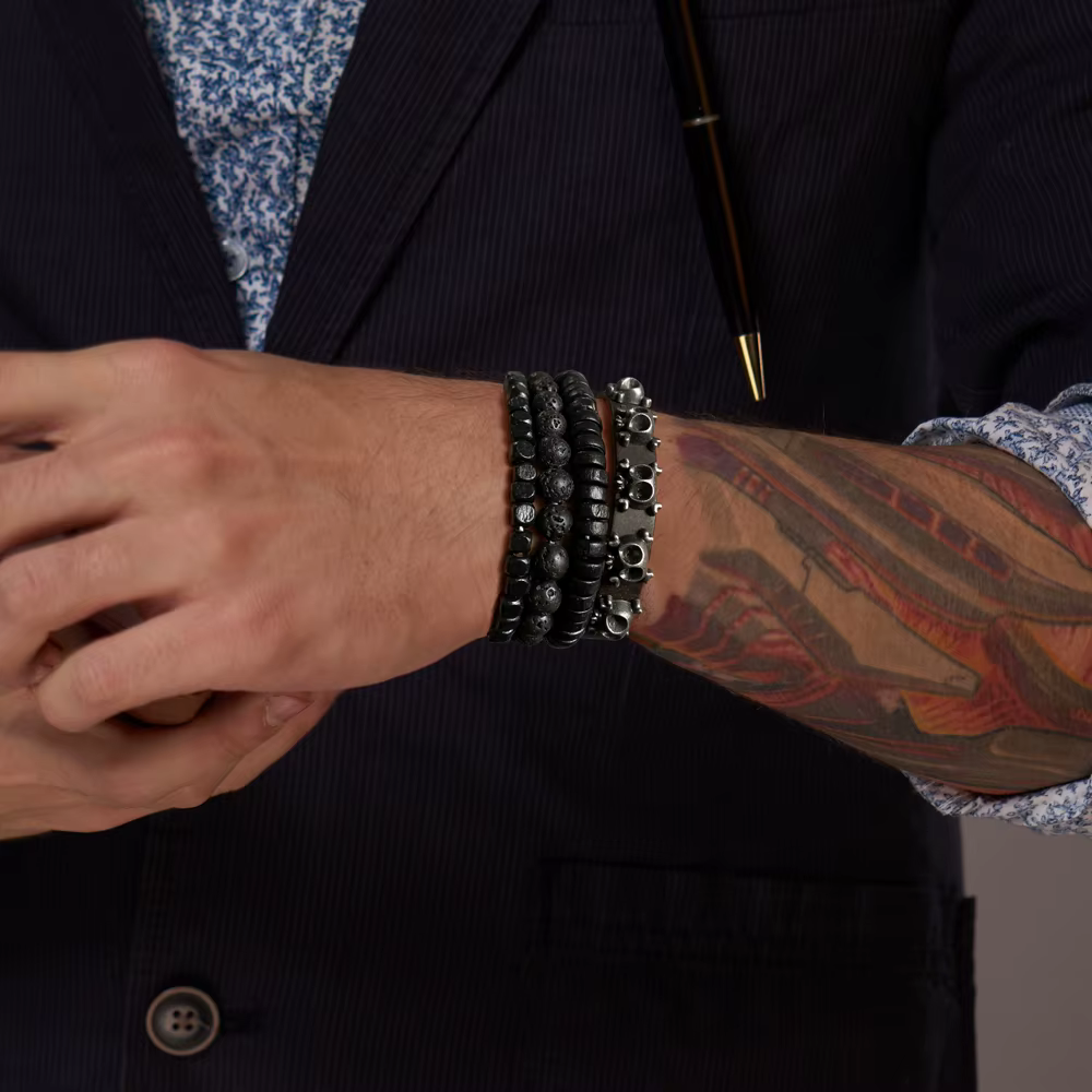 Bracelet tressé en cuir rond pour hommes et femmes
