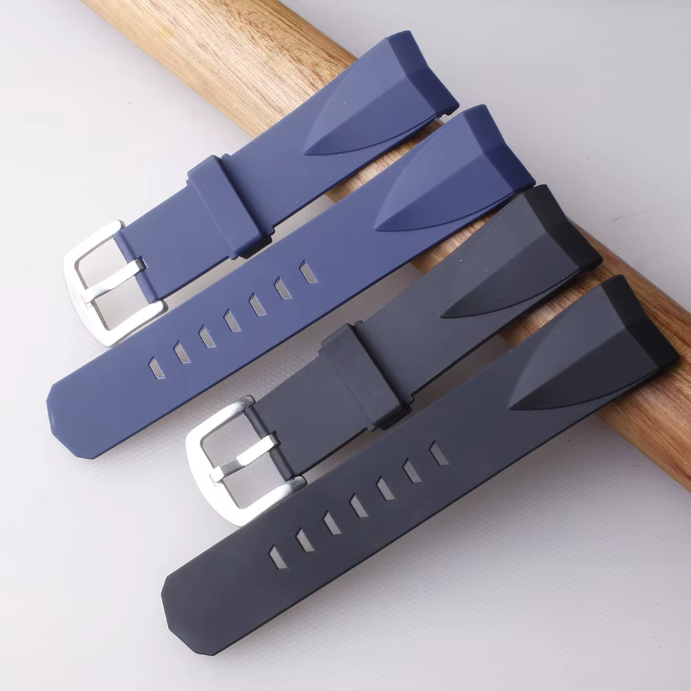 22mm 24mm Bracelet de montre en Silicone en caoutchouc