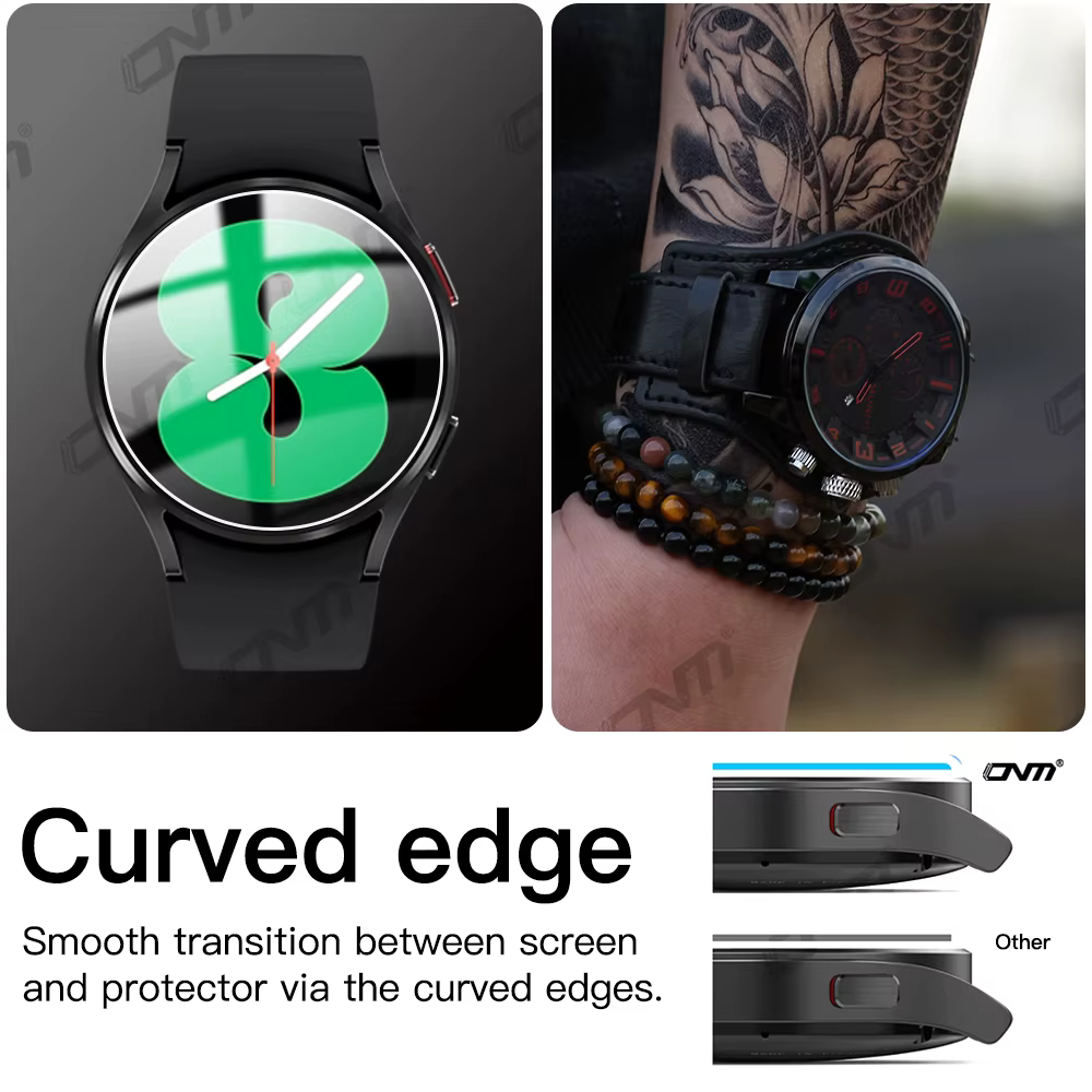 Verre trempé 9H pour Samsung Galaxy Watch 7/6/5/4 40/44mm Classic 43/47mm Pro