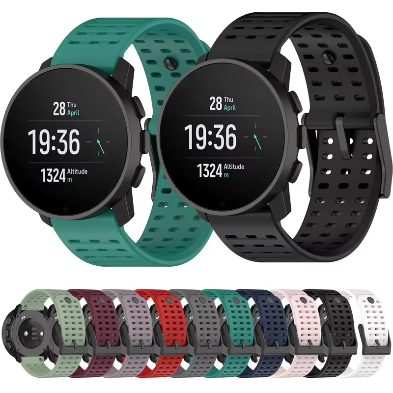 Bracelet de montre en Silicone pour bandes verticales Suunto