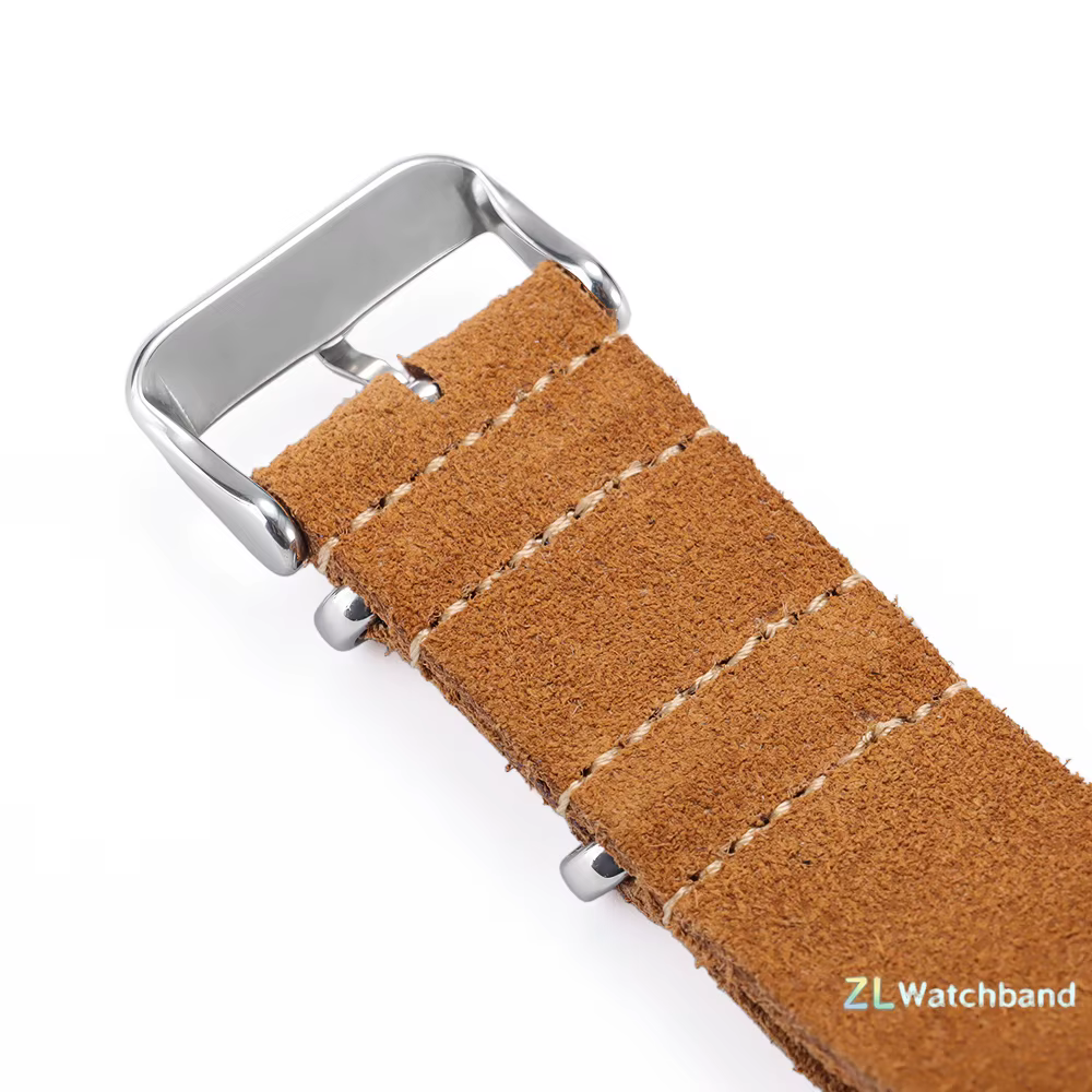 Bracelet de montre en cuir véritable suédé souple vintage 18/20/22/24 mm pour Seiko