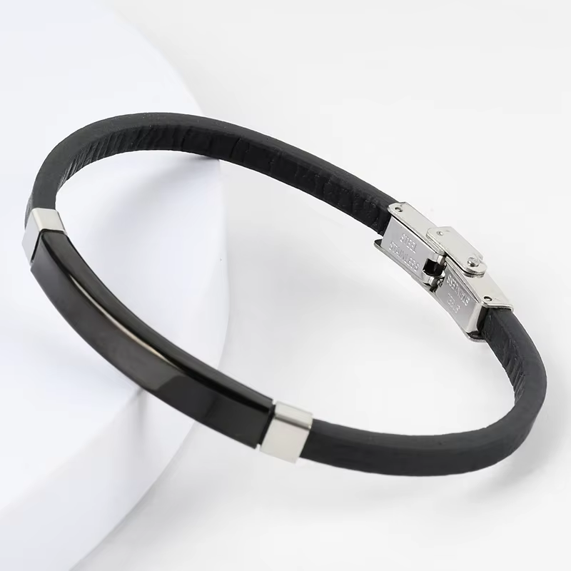 Chimman-Bracelets en cuir pour hommes