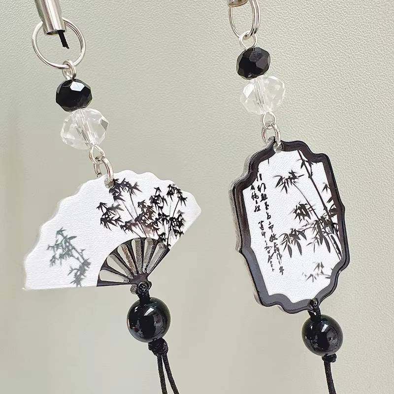 Sac à dos suspendu de Style chinois, breloque à pampilles, lanière de téléphone Anti-perte, accessoire décoratif à la mode et fonctionnel