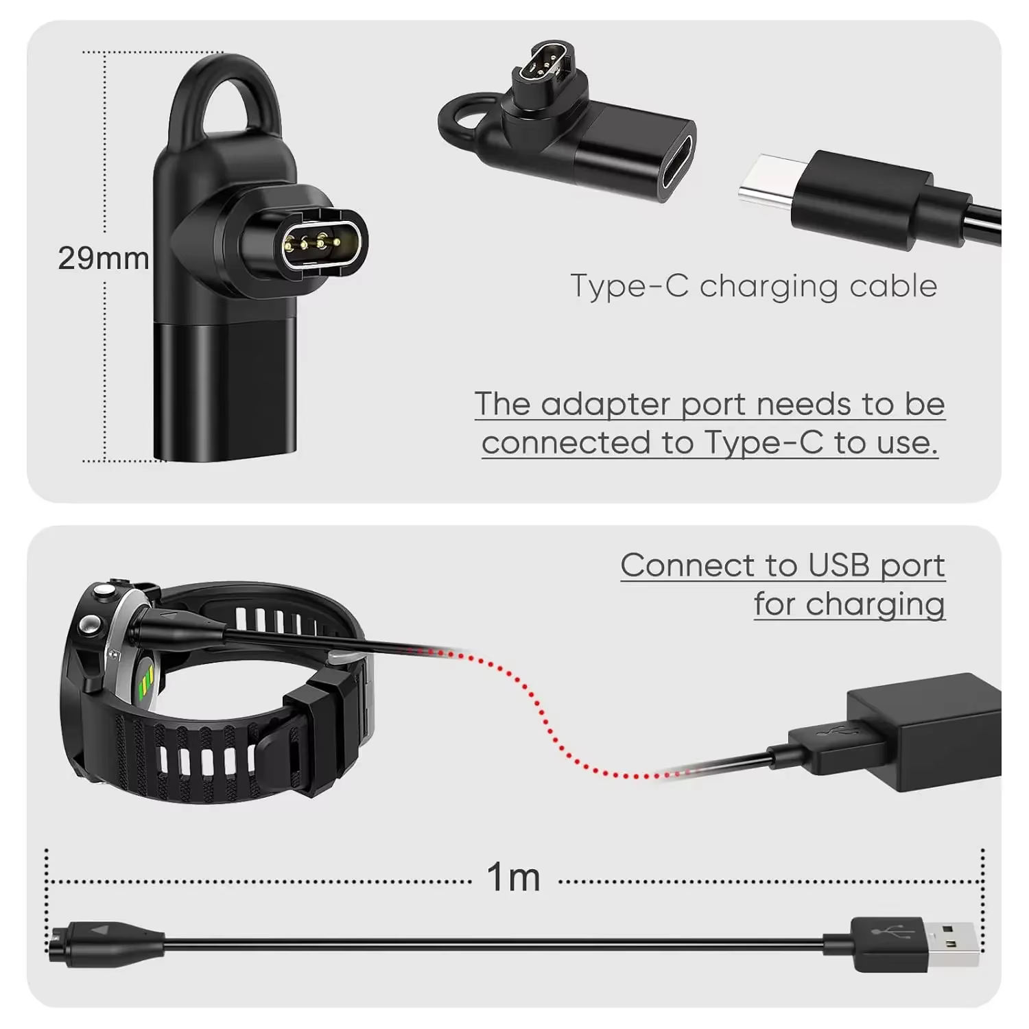 Adaptateur de câble de chargeur de montre