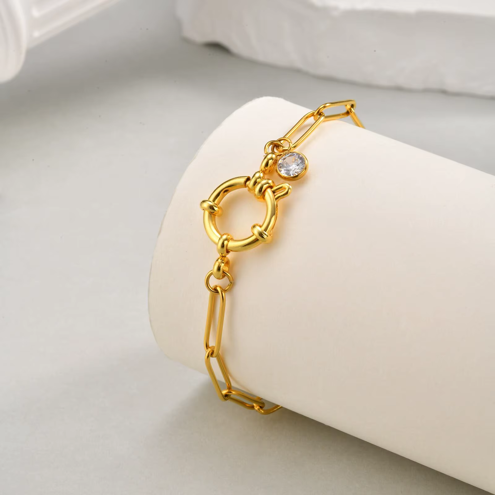 Bracelet de cheville en couches plaqué or pour femmes, trombone étanche Figaro, chaîne de pied à maillons cubains, bracelets de cheville empilables de plage