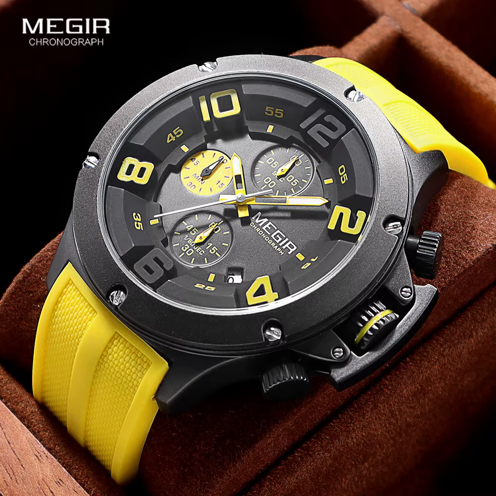 Montre de sport à quartz à grand cadran pour homme