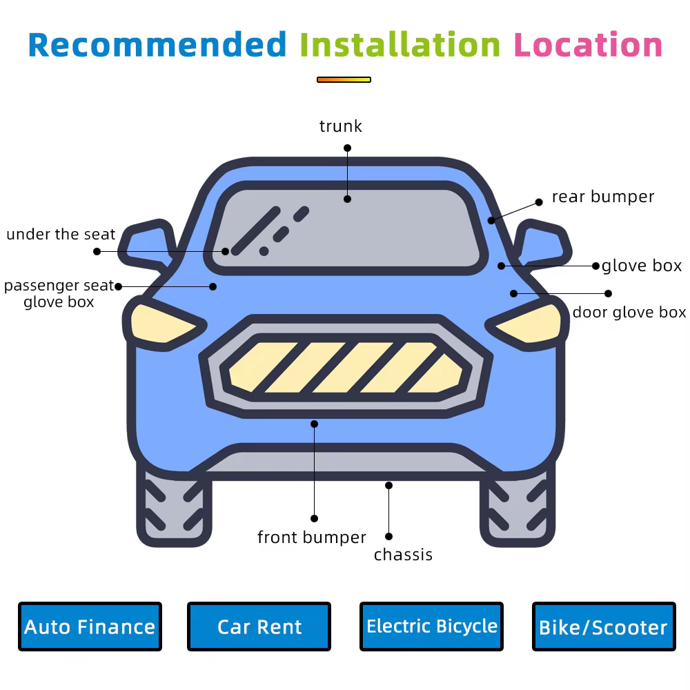 Dispositif de suivi GPS 4G pour voiture, localisateur magnétique 10000 mAh avec géolocalisation en temps réel, application antivol, traceur de position par satellite