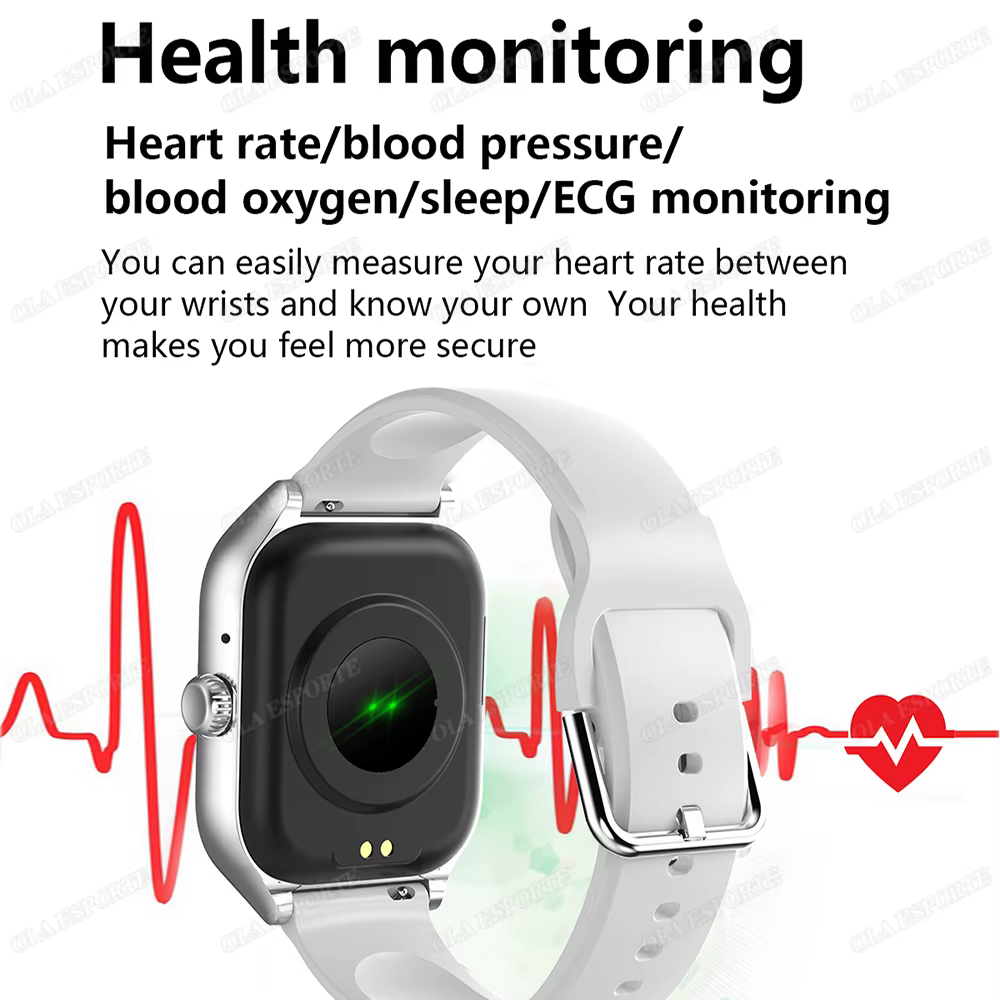 Montre intelligente cadran pour répondre aux appels suivi des calories 2.01 pouces fréquence cardiaque sang oxygène