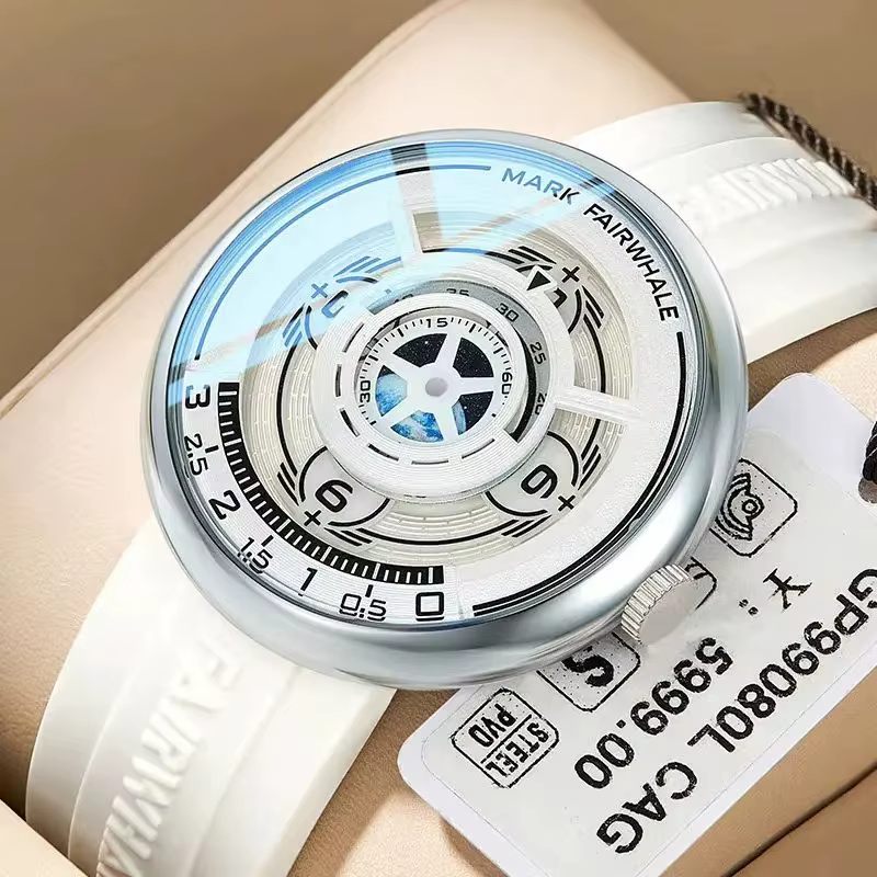 Mark Fairwhale 5990 à la mode décontracté terre 3D Relojes Hombre à la mode lumineux montre-bracelet sport montres à Quartz pour hommes cadeau