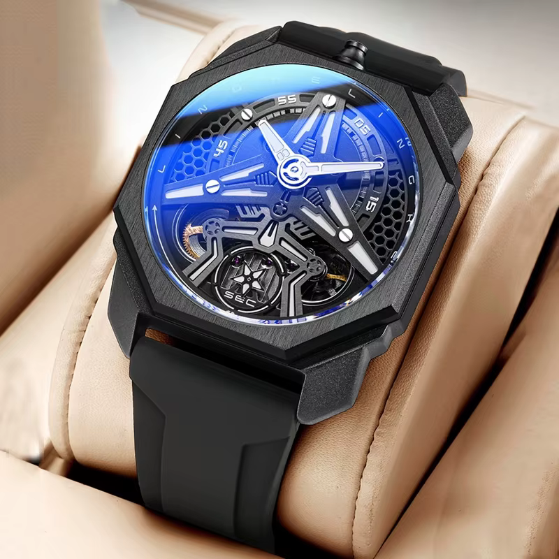 Montre automatique de conception de chasse pour hommes