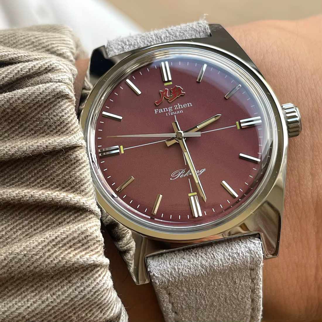 Merkur-Montre mécanique à remontage manuel pour homme