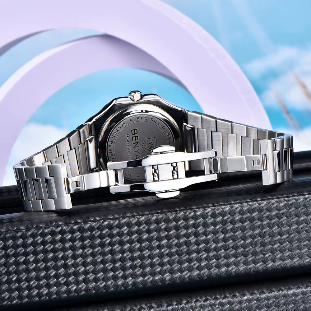 BENYAR 5221 montre pour hommes 37mm montre-bracelet à Quartz haut de gamme en acier inoxydable montres étanches