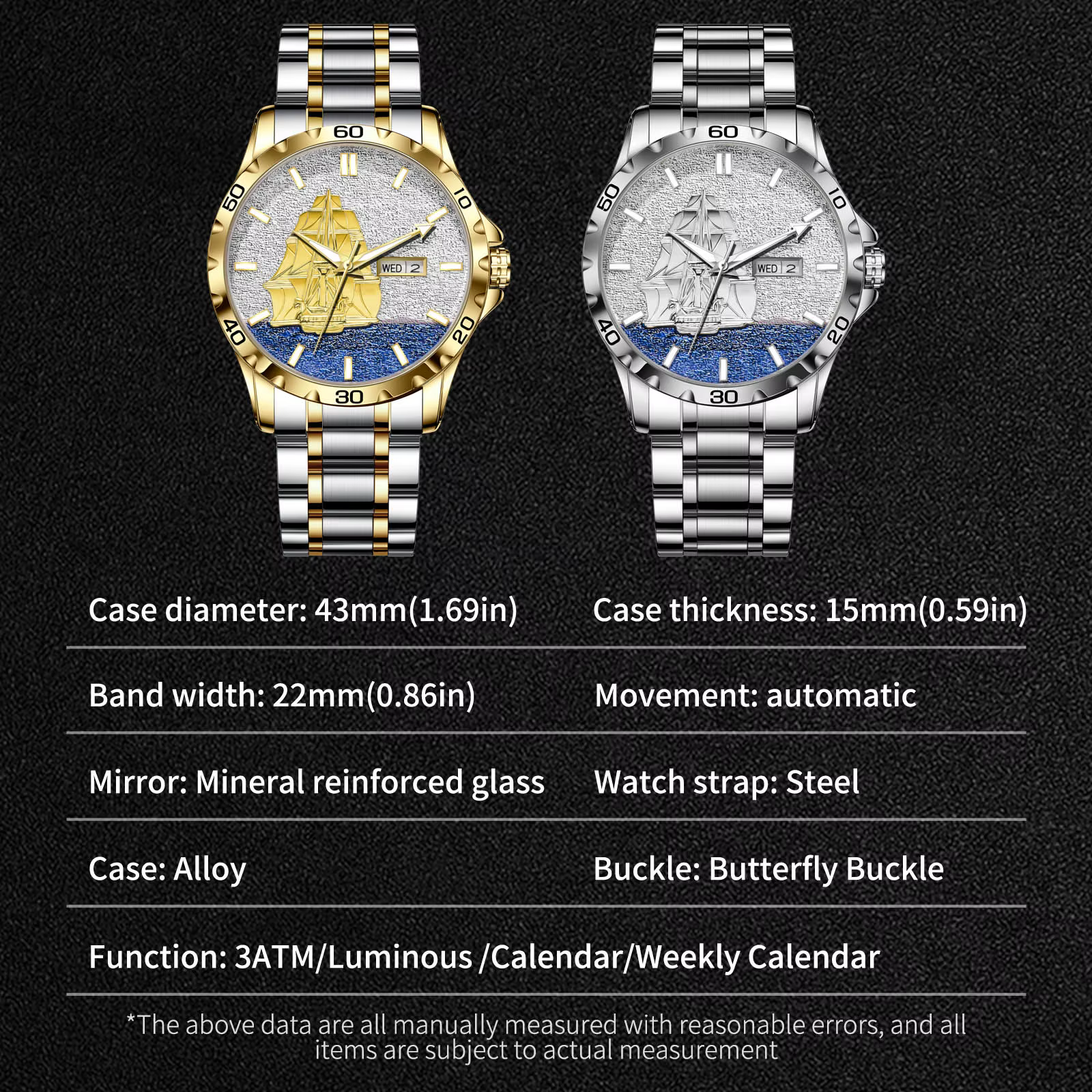Glenaw Sailing série Top marque de luxe montre pour hommes mode affaires entièrement automatique mécanique
