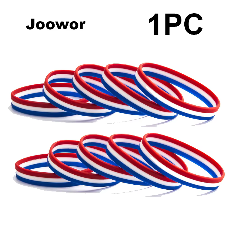 Bracelets en caoutchouc de silicone avec drapeau de Bulgarie