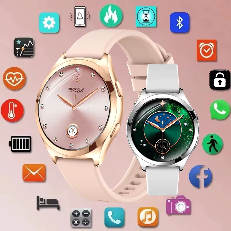 LIGE montre intelligente femmes répondre faire des appels 1.27 pouces Fitness Tracker