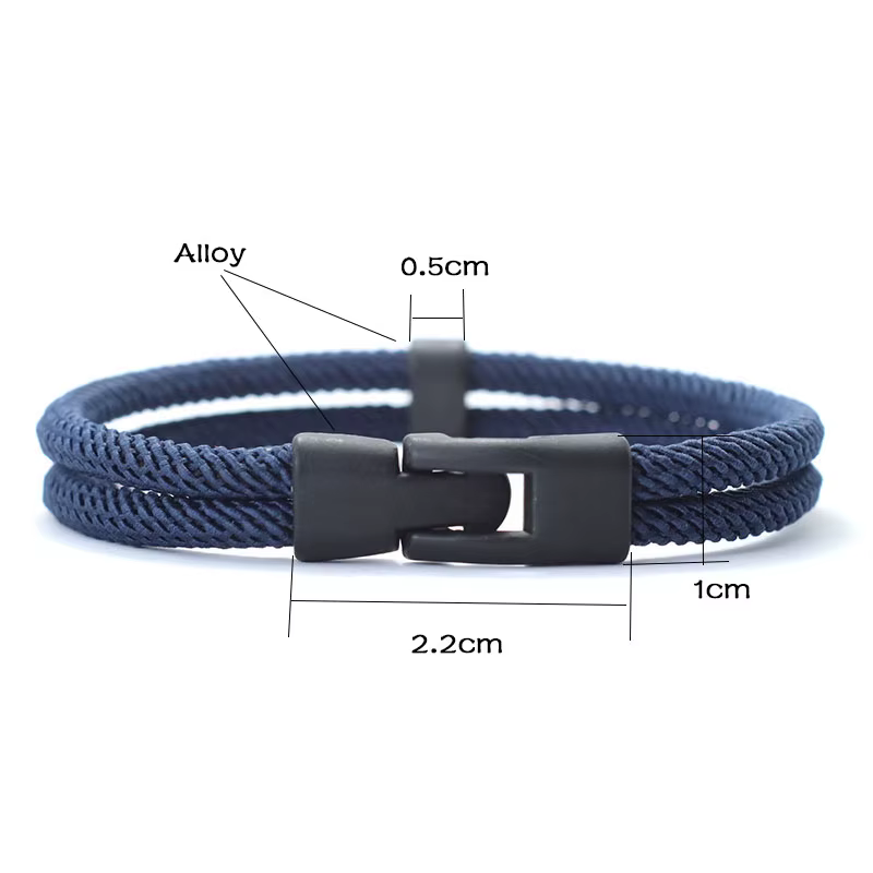 Nouvelle mode hommes Bracelet fil Double couche détachable correspondant empilable Braslet loisirs accessoires Hombre Erkek Bileklik