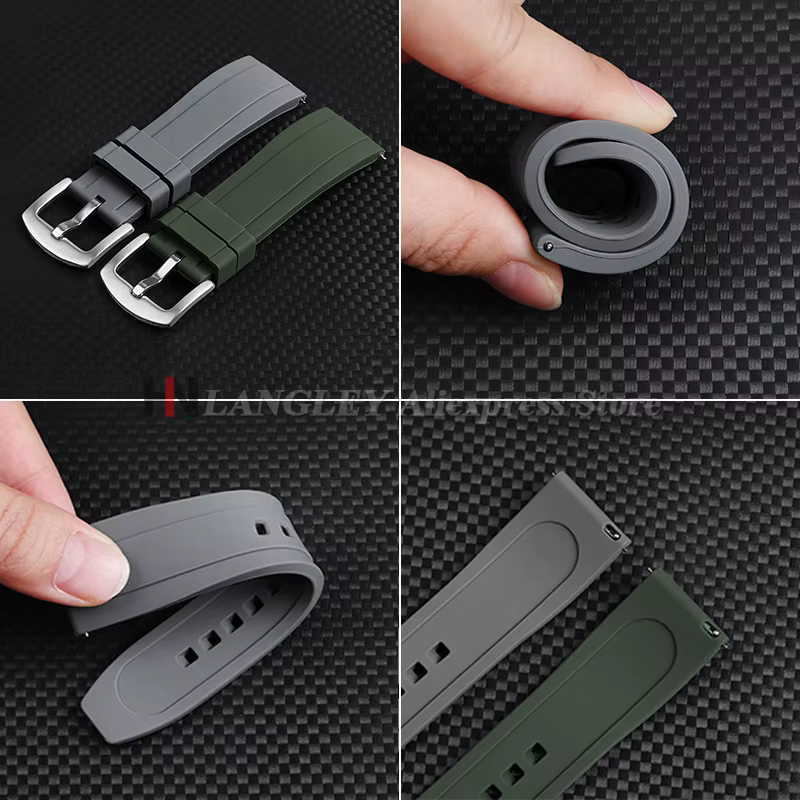 Bracelet en caoutchouc imperméable pour Rolex 20mm 22mm pour Armani pour Omega