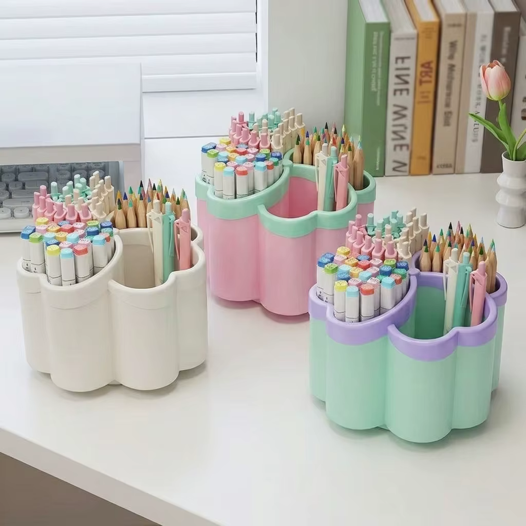 Nouvelle boîte de rangement de bureau avec 4 compartiments, organiseur pour le bureau, la papeterie et les articles divers
